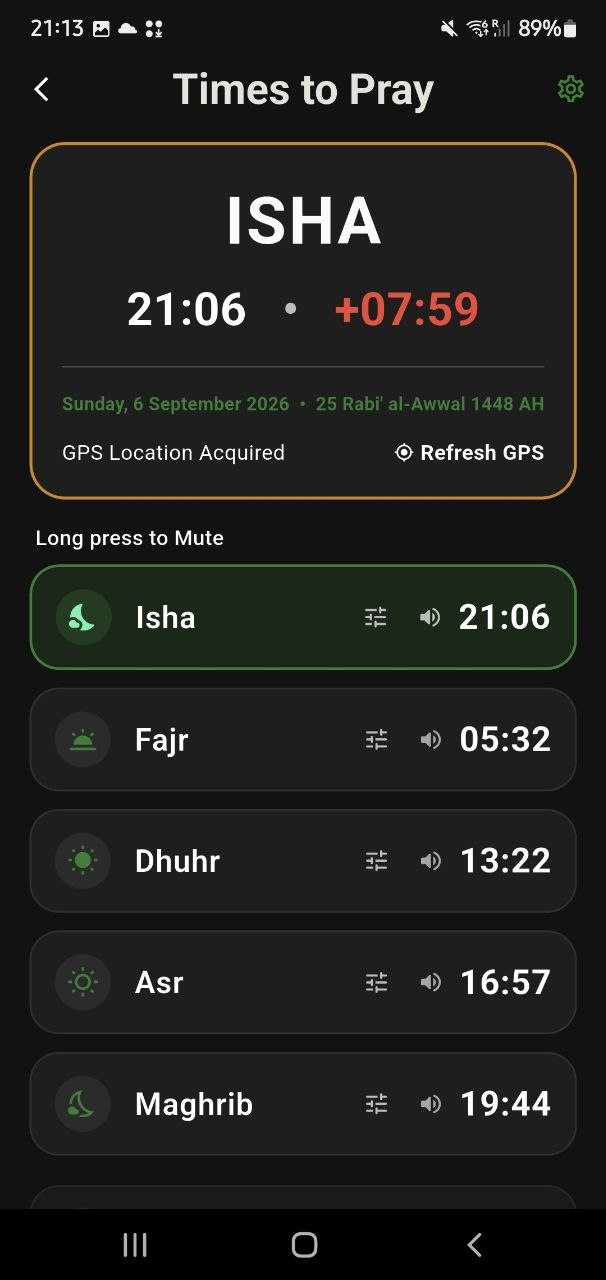 Times to Pray